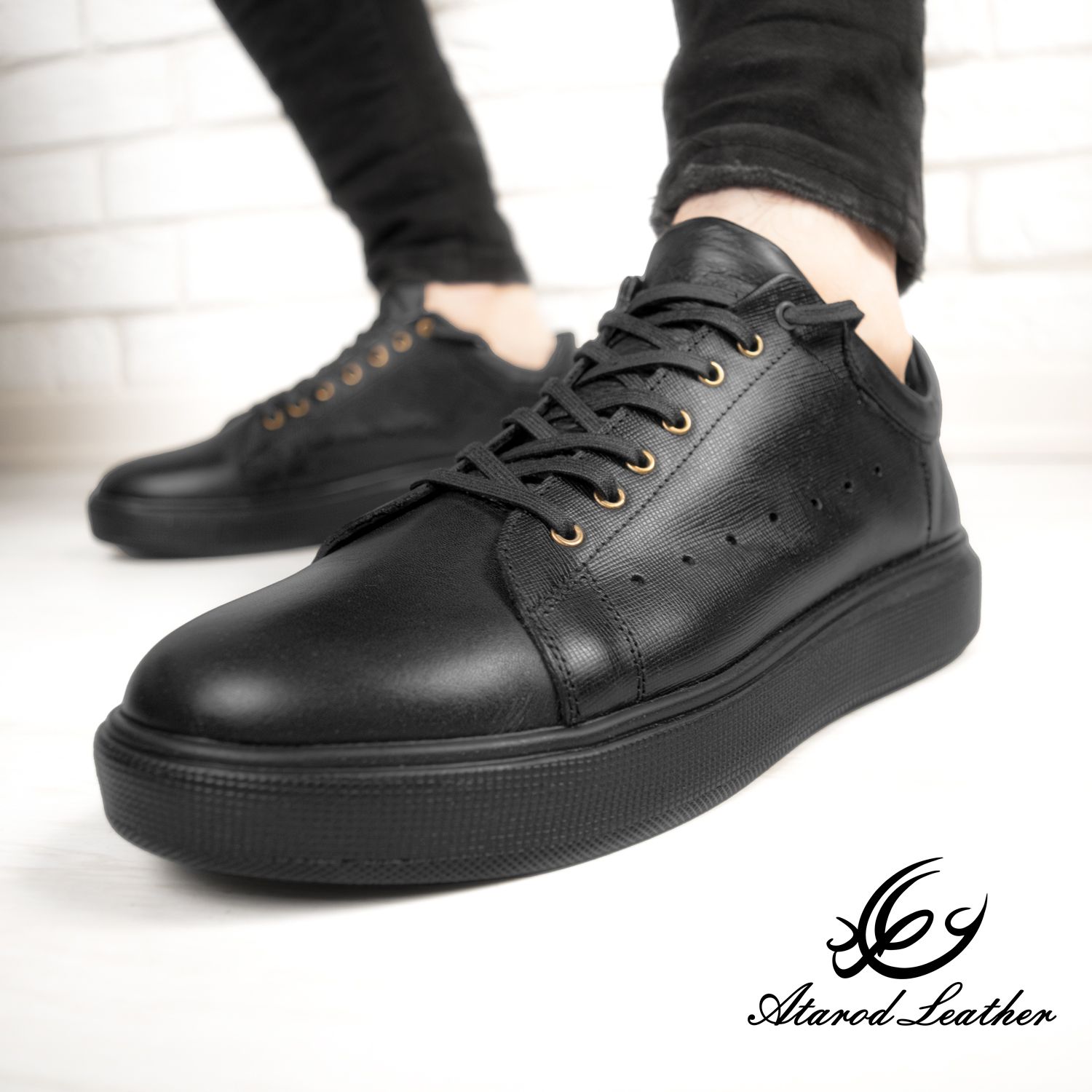 کفش روزمره مردانه چرم عطارد مدل  چرم طبیعی کد SH72 -  - 16