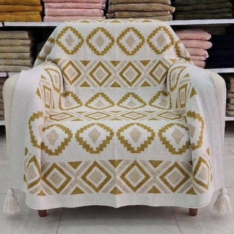 شال مبل و تخت مدل ترک پانچدوزی سایز 290*150 سانتی متر