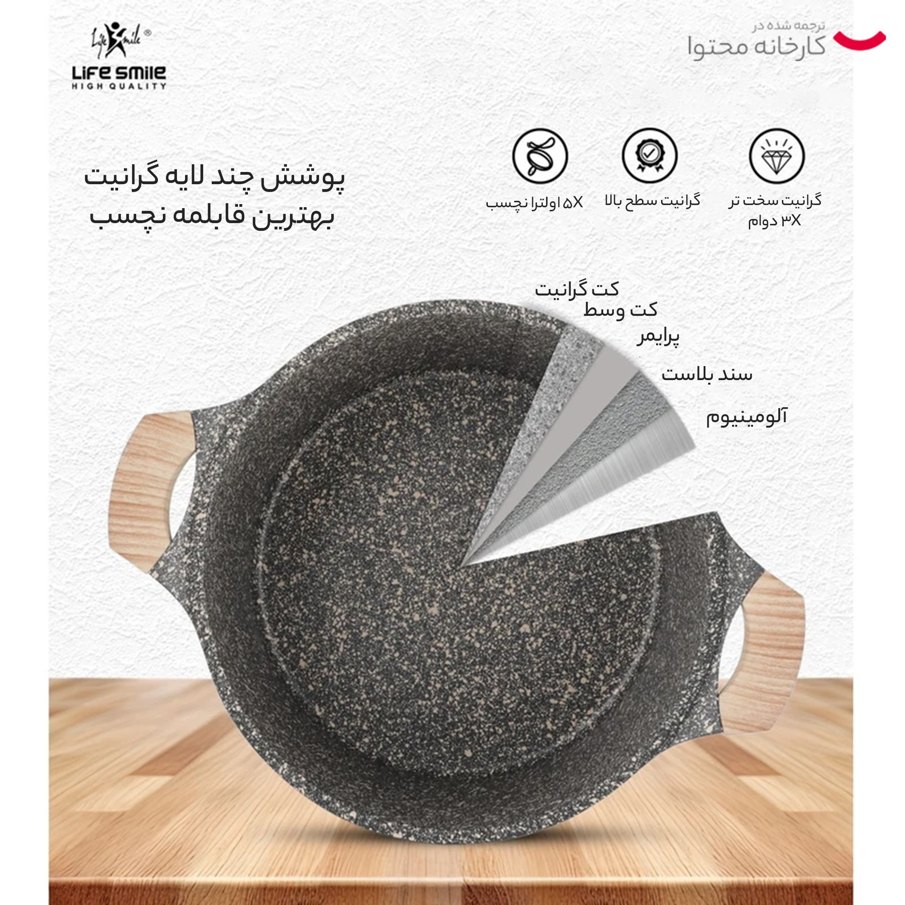 سرویس پخت و پز 6 پارچه لایف اسمایل مدل MR-6-P