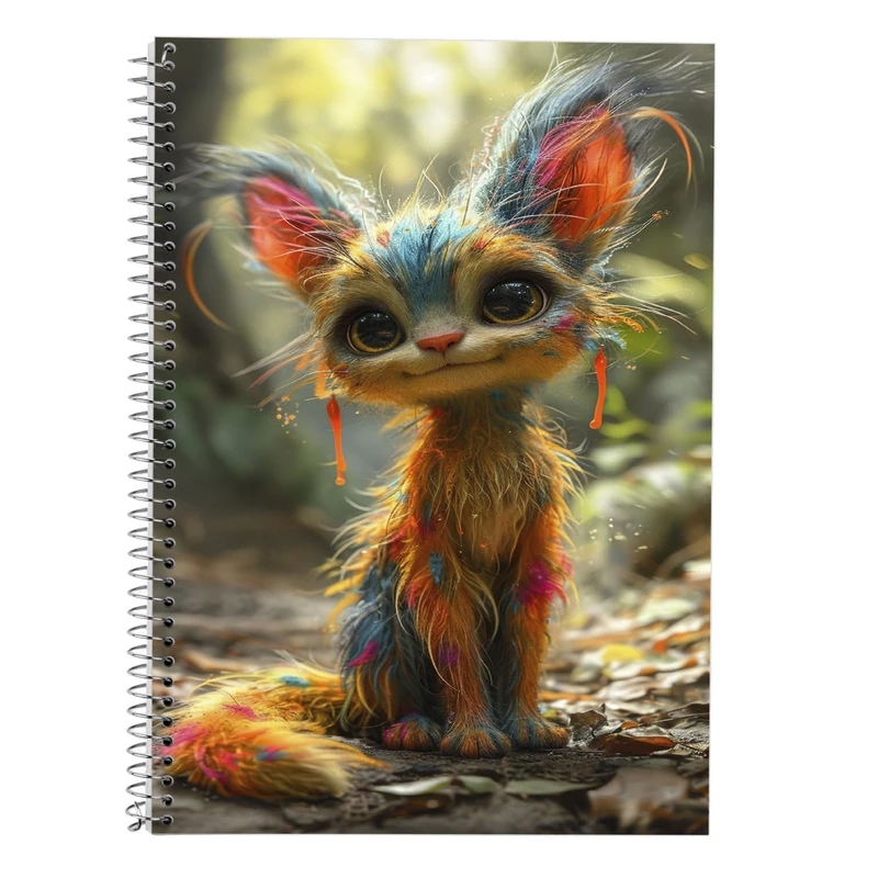 دفتر زبان 50 برگ مدوپد مدل دو خط طرح جوجه کد DF14681