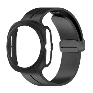 Ultimate Shield Magsic-BK GRD Band For Samsung Galaxy Watch 7 Ultra 47mm with cover