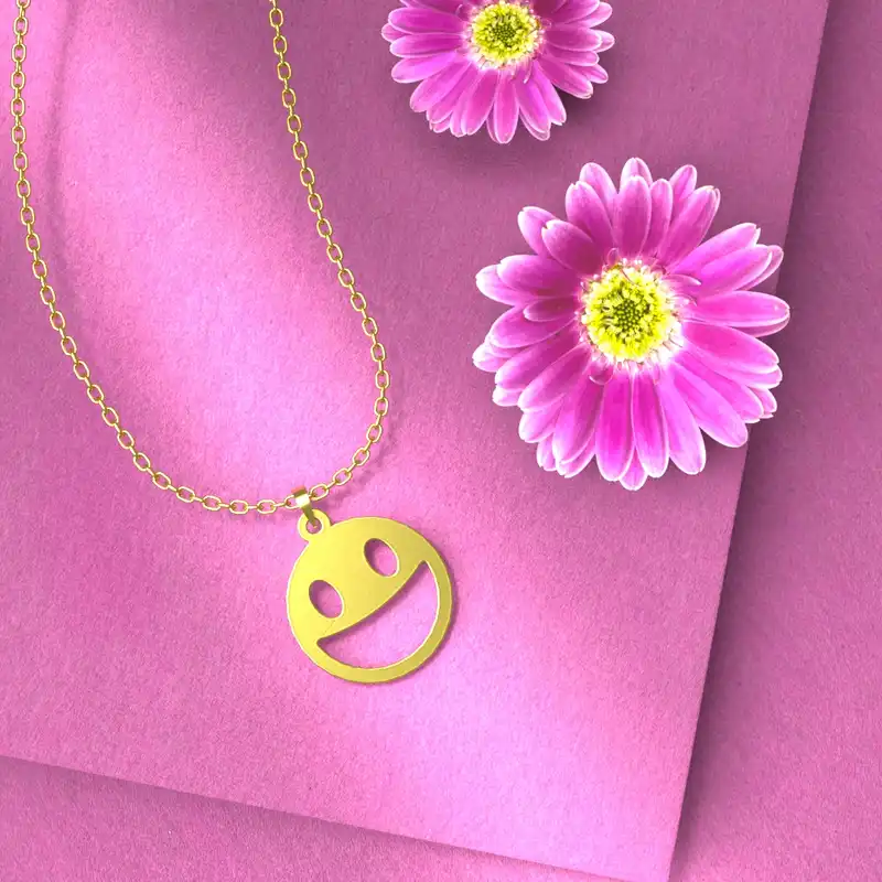 گردنبند طلا 18 عیار زنانه مدوپد مدل ایموجی کد C3-1-1020