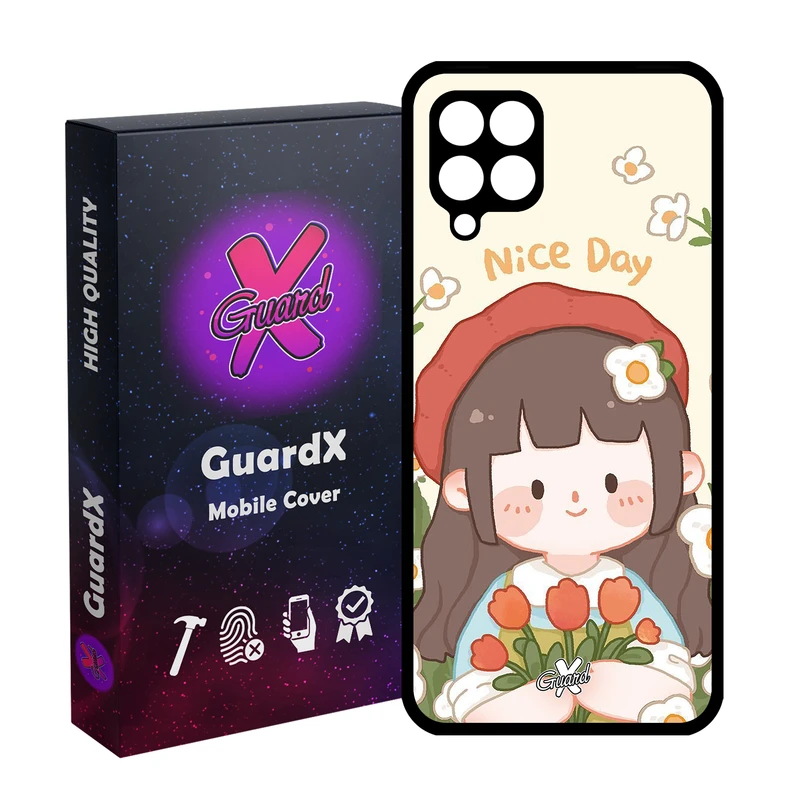 کاور گارد ایکس طرح Girl مدل Glass10633 مناسب برای گوشی موبایل سامسونگ Galaxy A12/M12/F12
