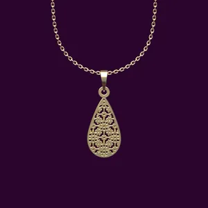 گردنبند طلا 18 عیار زنانه مدوپد مدل سنتی کد NN2-1-1170