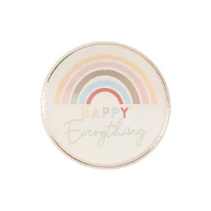 پیش دستی یک بار مصرف مدل رنگین کمانی کد NH-10 مجموعه 10 عددی