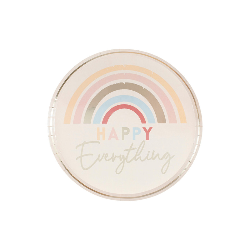 پیش دستی یک بار مصرف مدل رنگین کمانی کد NH-10 مجموعه 10 عددی