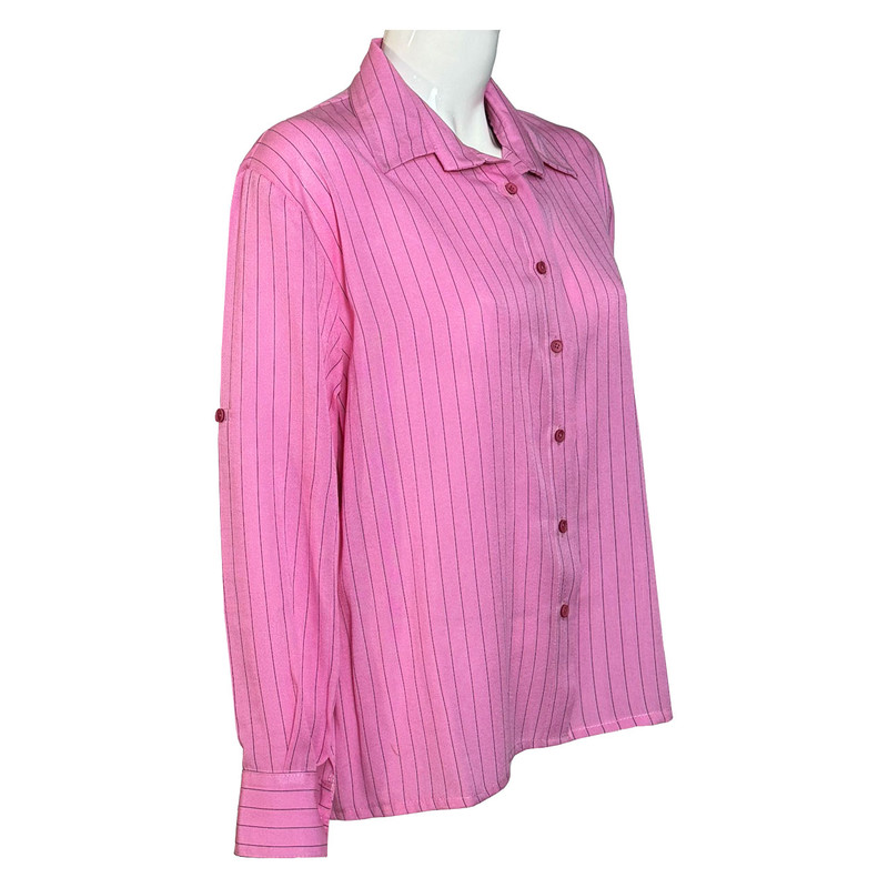 شومیز آستین بلند زنانه کد 7036 رنگ صورتی