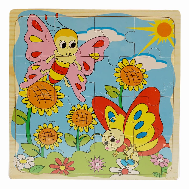 پازل آموزشی طرح مراحل رشد پروانه