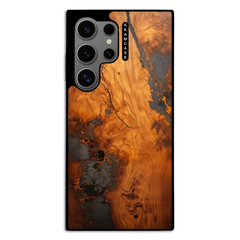 کاور آکام مدل AMC-WSGS24U-WOOD-15 مناسب برای گوشی موبایل سامسونگ Galaxy S24 Ultra