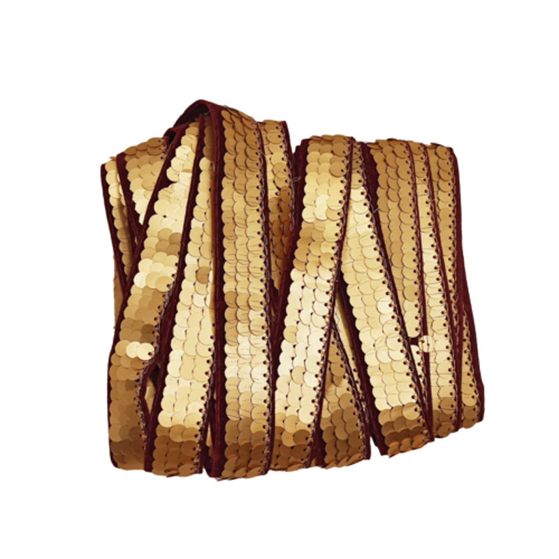 نوار یراق مدل مخمل پولکی 112 طول یک متر