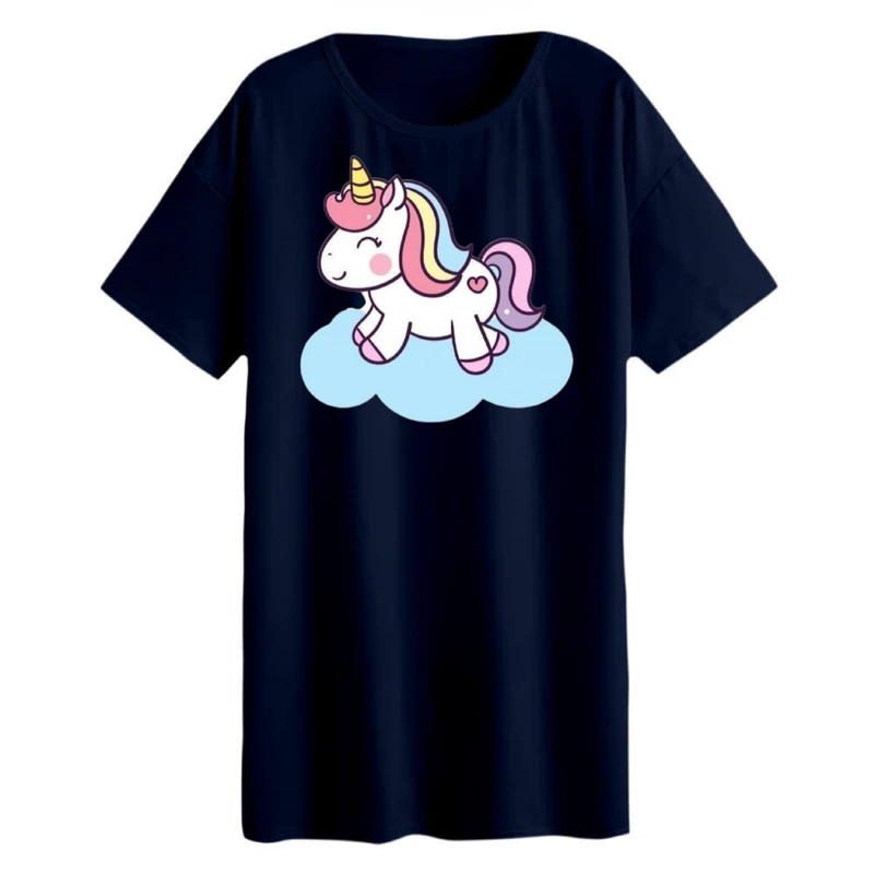 تی شرت لانگ زنانه مدل تک شاخ کد 2