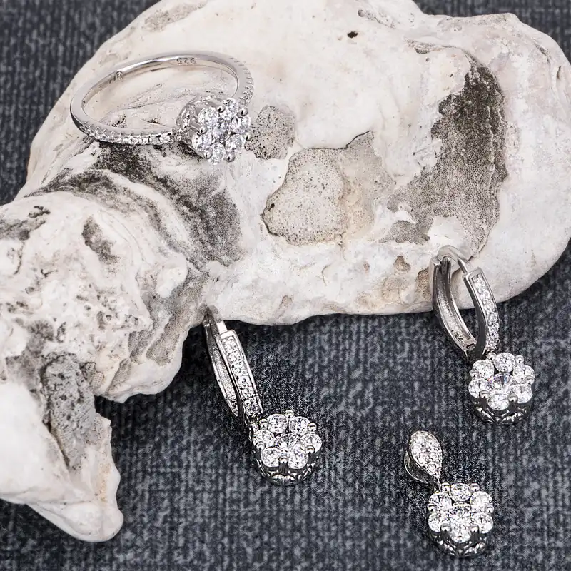 نیم ست نقره زنانه مدل GTA-669