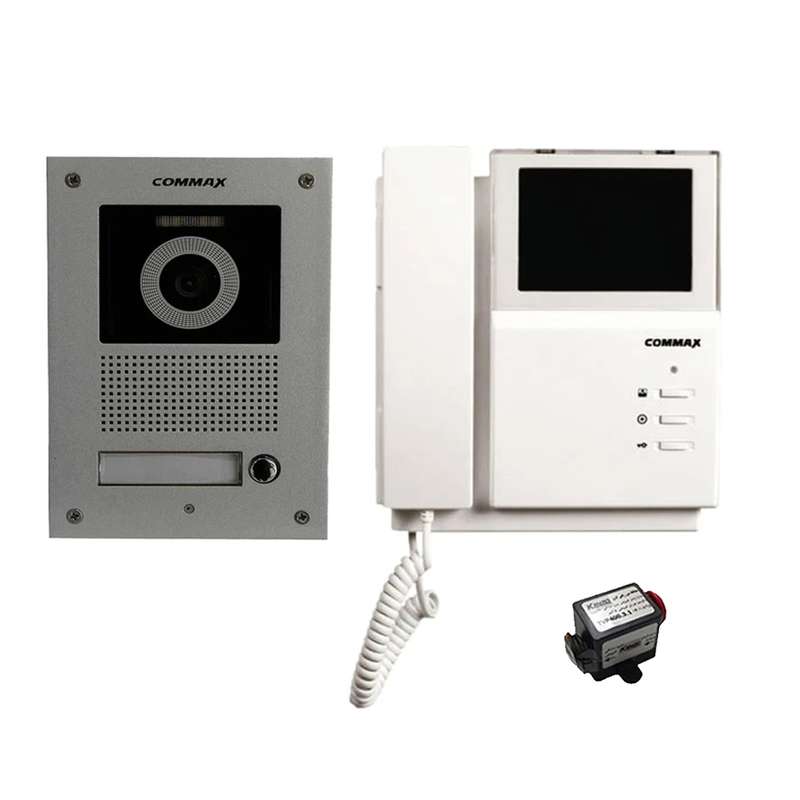 مجموعه دربازکن تصویری کوماکس مدل 4pnc-4ucm به همراه محافظ ولتاژ مانیتور