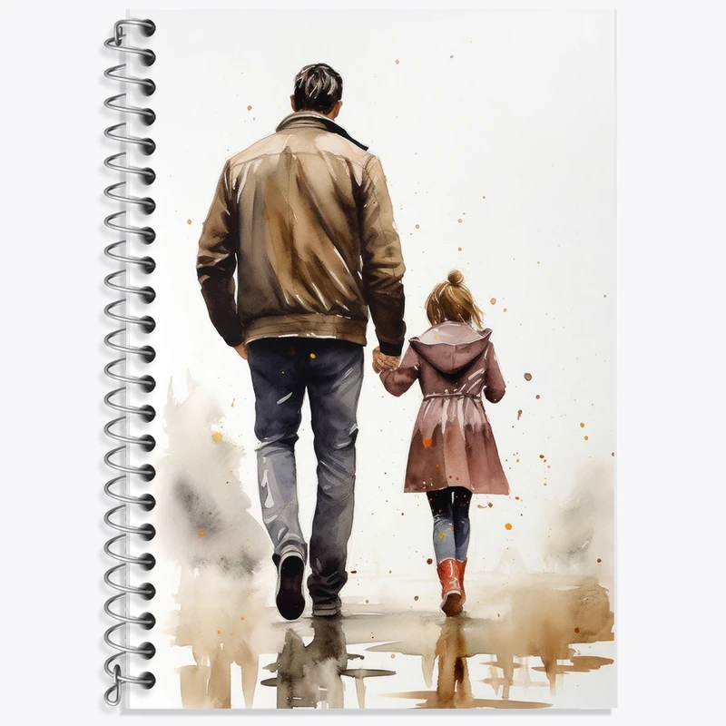 دفتر لغت 50 برگ خندالو طرح پدر و دختر کد F2593