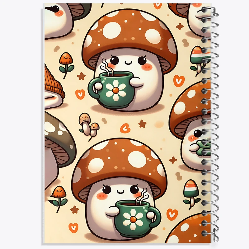 دفتر مشق 100 برگ خندالو طرح قارچ کیوت کد N5959