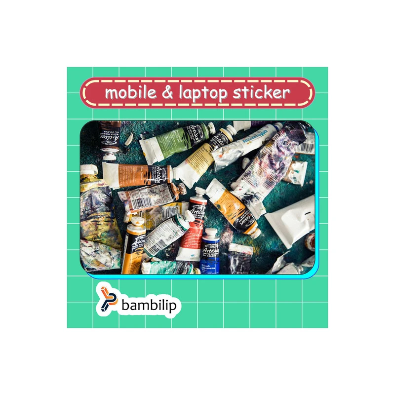 استیکر بامبیلیپ مدل کارت عابر طرح رنگ روغن و نقاش کد 8143955