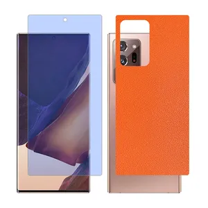 Glass Together model anti-blue screen protector suitable for Samsung Galaxy Note20 Ultra 5G mobile phone with cover sticker on the back of the phone