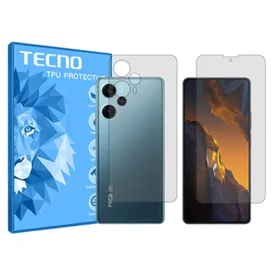 Tecno HyGEL model Transparent screen protector suitable for Xiaomi Poco F5 mobile phone along with the phone back protector