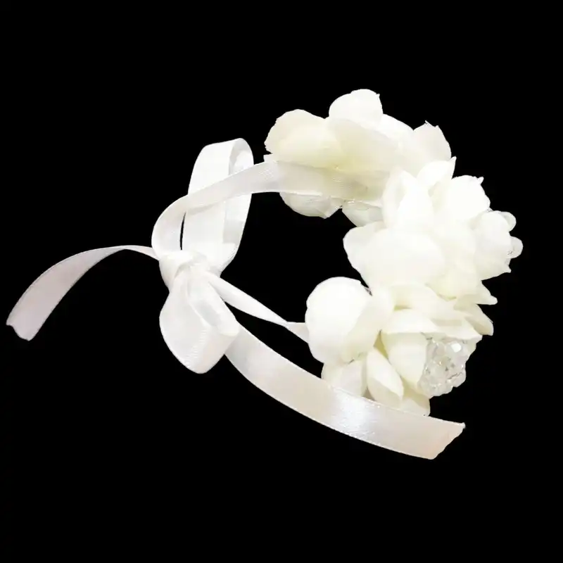 تاج مو زنانه مدل گل و کریستال کد TJGK به همراه دستبند