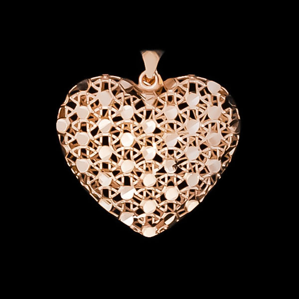 آویز گردنبند طلا کم اجرت 18 عیار زنانه ناریا طرح قلب کد T7-1