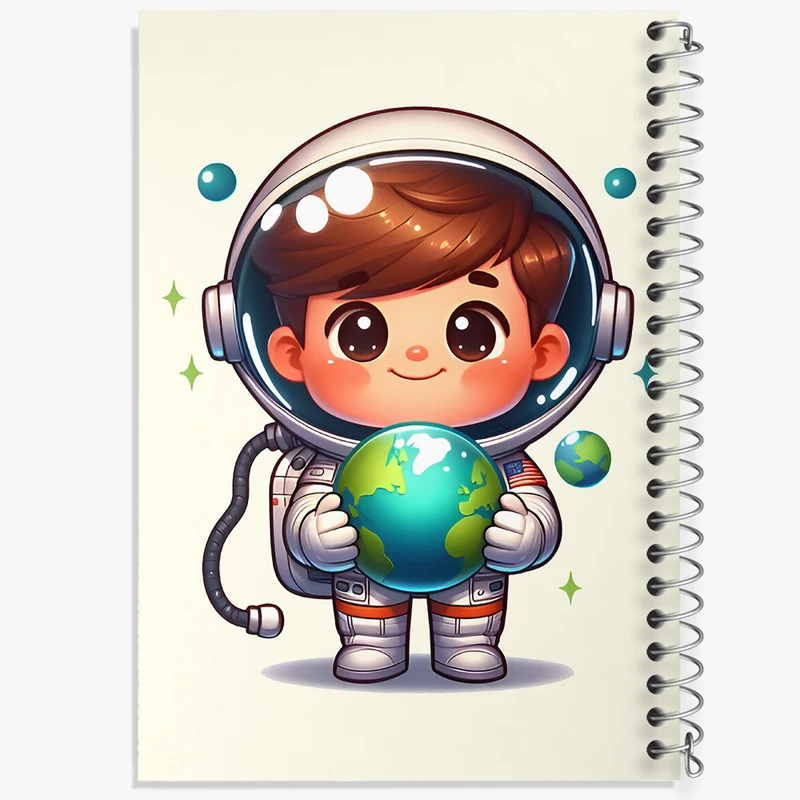 دفتر نقاشی 50 برگ خندالو طرح پسر فضانورد کد F7974