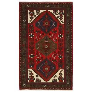فرش دستبافت یک و نیم متری مدل خمسه ایلیاتی کد 452337c