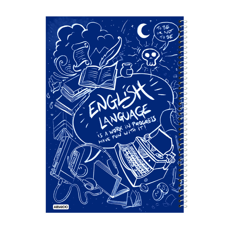 دفتر زبان 100 برگ آلبالو کد 2308