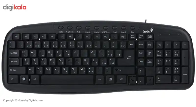 کیبورد جنیوس مدل KB-M225C همراه با حروف فارسی