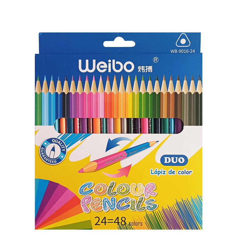 مداد رنگی 48 رنگ ویبو مدل دو سرکد  WB-9016-24