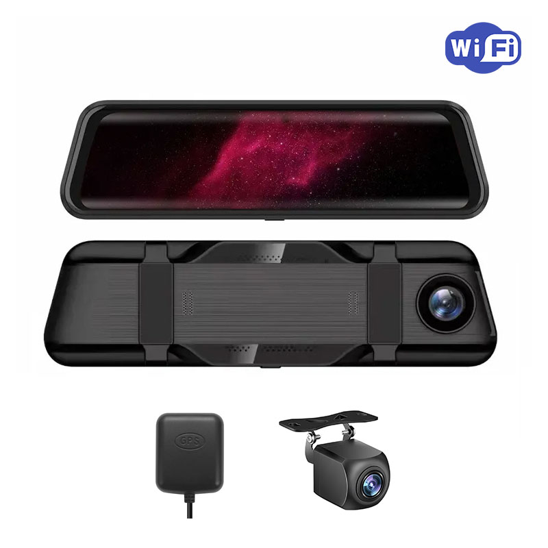 دوربین ثبت وقایع خودرو انی تک مدل M12+ 2K WiFi به همراه دوربین عقب و GPS