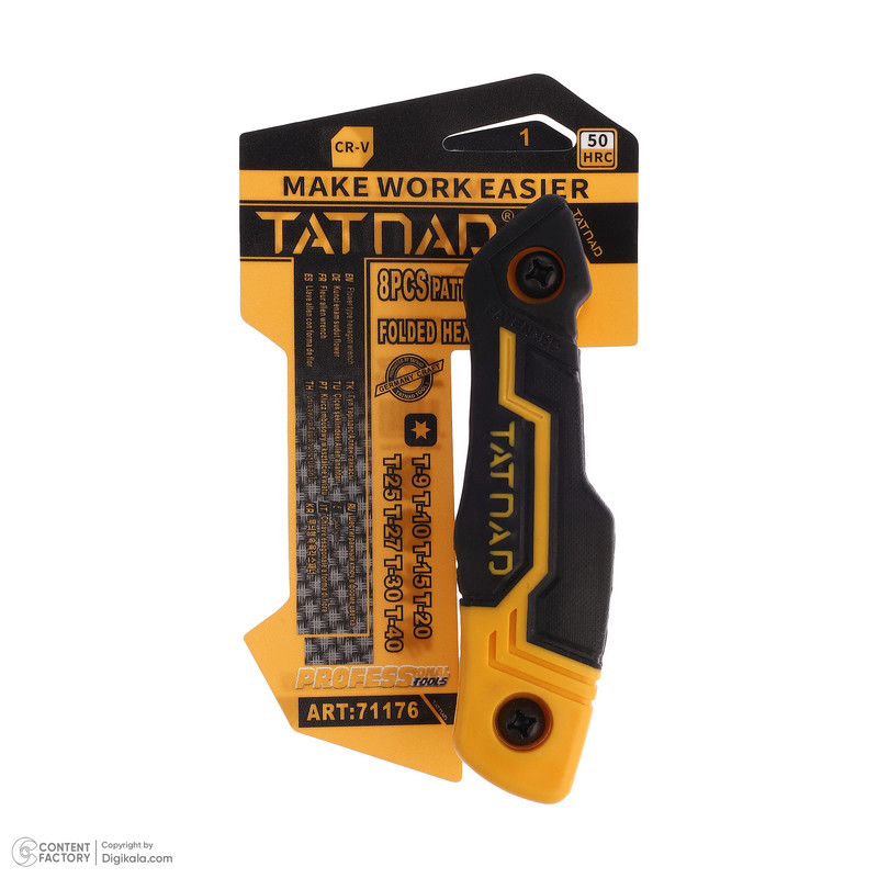 آچار آلن ستاره ای مدل 71175 سایز T-10، T-9، T-15، T-20، T-25، T-27، T-30، T-40 آچار آلن ستاره ای مدل 71175 سایز T-10، T-9، T-15، T-20، T-25، T-27، T-30، T-40