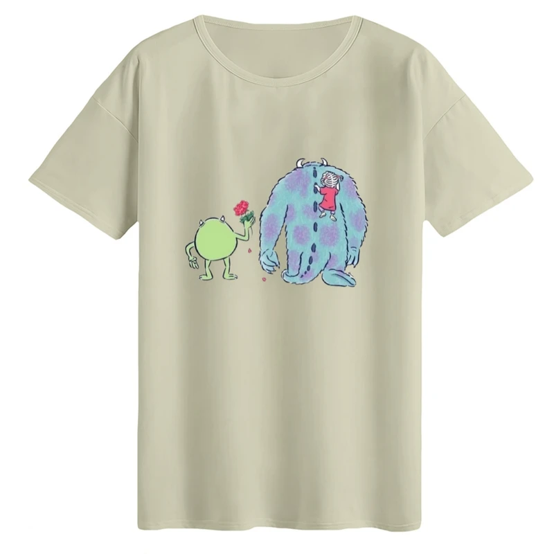 تی‌شرت لانگ آستین کوتاه زنانه مدل کارخانه هیولاها