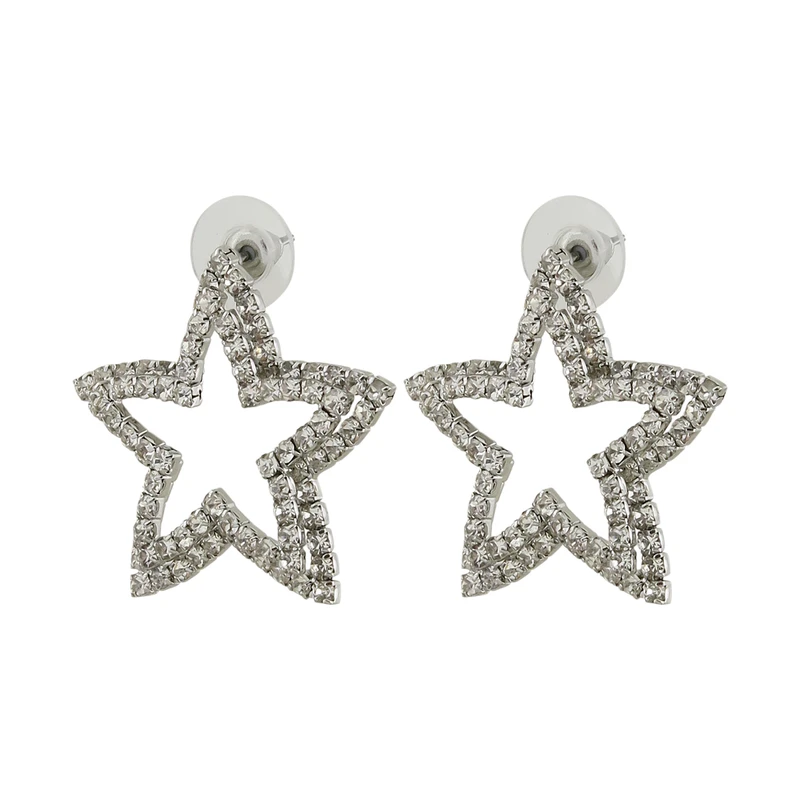 گوشواره زنانه مدل میخی طرح ستاره کد 6198