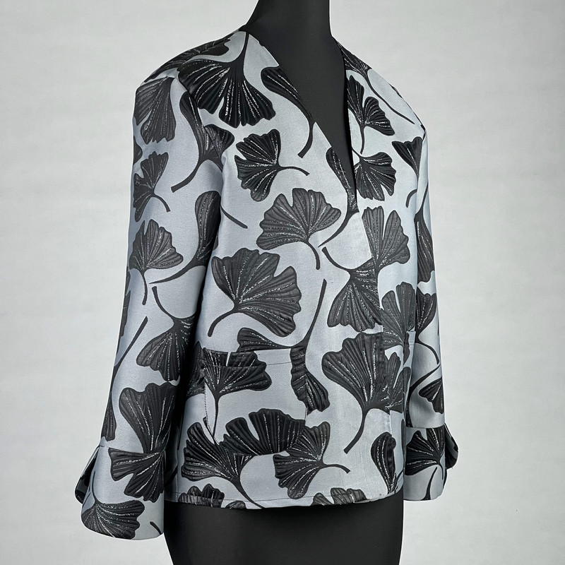 کت زنانه مدل ژاکارد مجلسی برگ کد AK1103