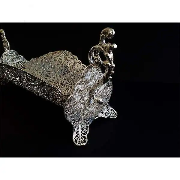 جا قاشقی ملیله کاری مدل قایقی کد 01