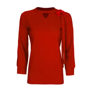 بلوز زنانه مدل 524 آستین چاک رنگ قرمز