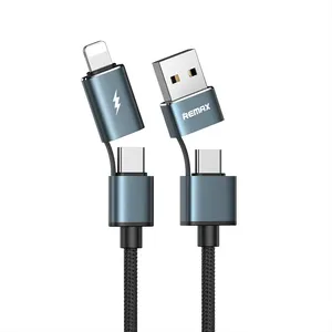 کابل تبدیل USB / USB-C به USB-C / لایتنینگ ریمکس مدل RC-011 طول 1.2 متر