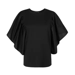 بلوز آستین سه ربع زنانه رامکات کد 20292 رنگ مشکی