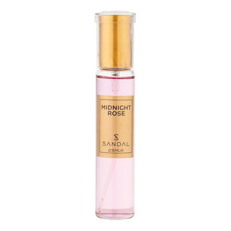 عطر جیبی زنانه صندل مدل Lancome Midnight rose با رایحه شیرین و گرم حجم 25 میلی‌لیتر