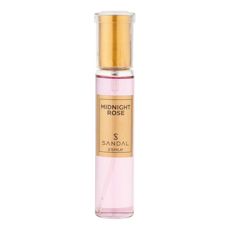 عطر جیبی زنانه صندل مدل Lancome Midnight rose با رایحه شیرین و گرم حجم 25 میلی‌لیتر