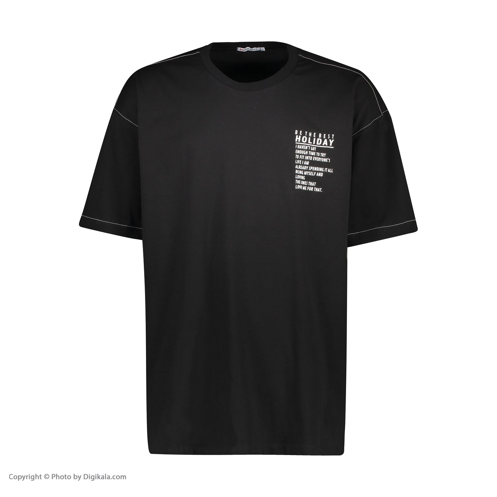 تی شرت  آستین کوتاه مردانه هالیدی مدل A23204- Black -  - 2