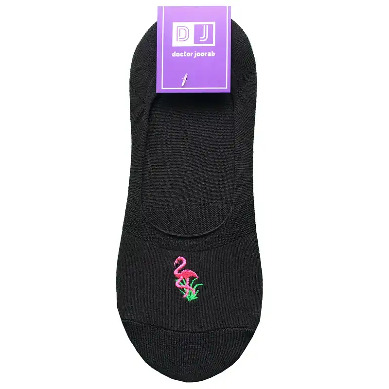 جوراب کالج زنانه دکتر جوراب مدل گلدوزی میکس بسته 4 عددی