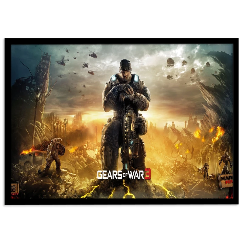 تابلو نوری بکلیت طرح بازی گیمنت Gears Of War مدل B-s1402