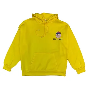 هودی زنانه طرح See You رنگ زرد