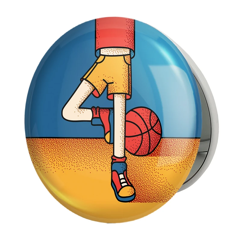 آینه جیبی خندالو طرح بسکتبال Basketball مدل تاشو کد 26456 