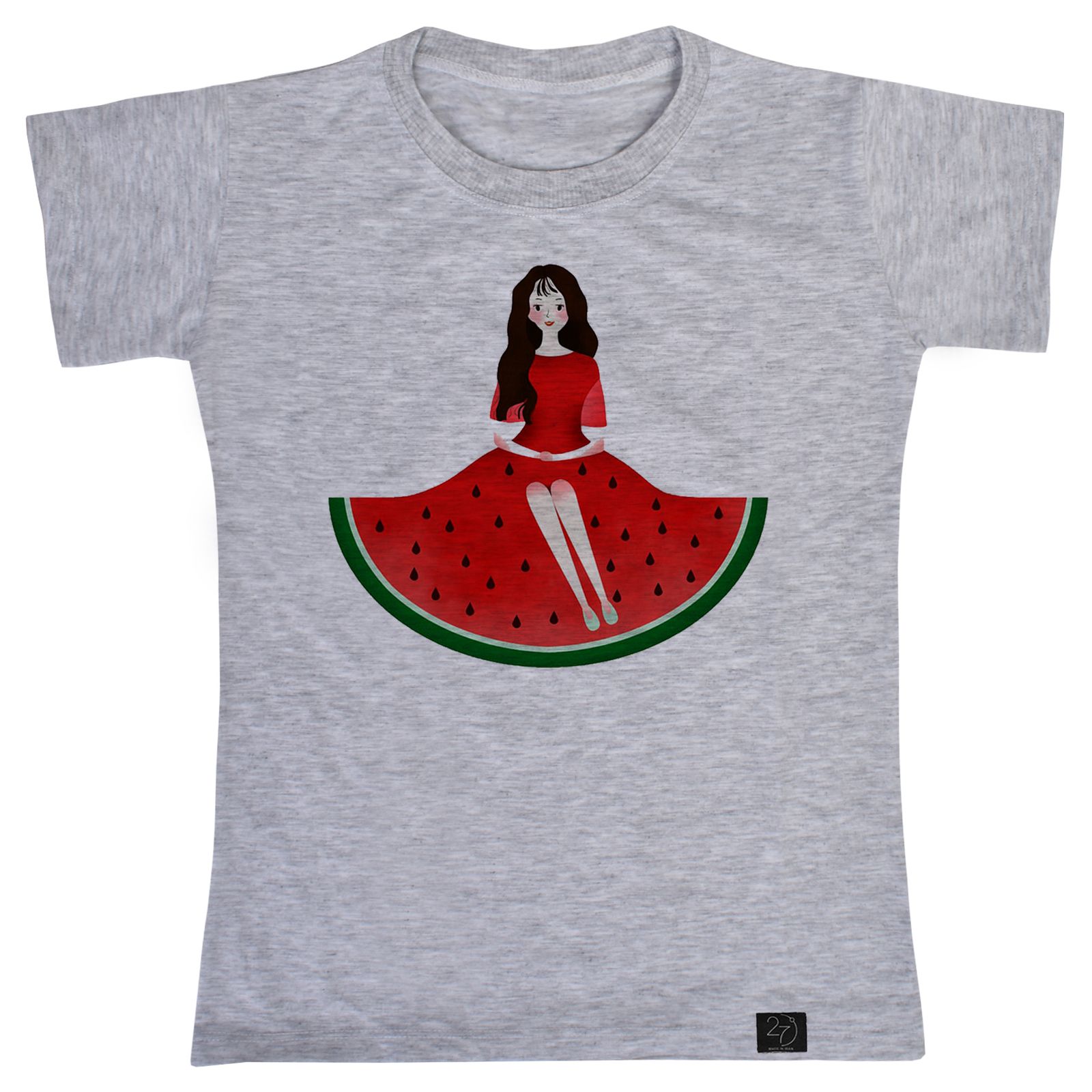 تی شرت آستین کوتاه دخترانه 27 مدل یلدا کد J24 -  - 1