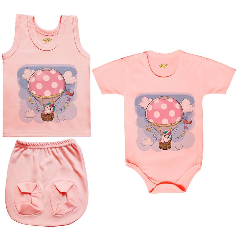 ست 3 تکه لباس نوزادی کارانس مدل PRSZS-3259