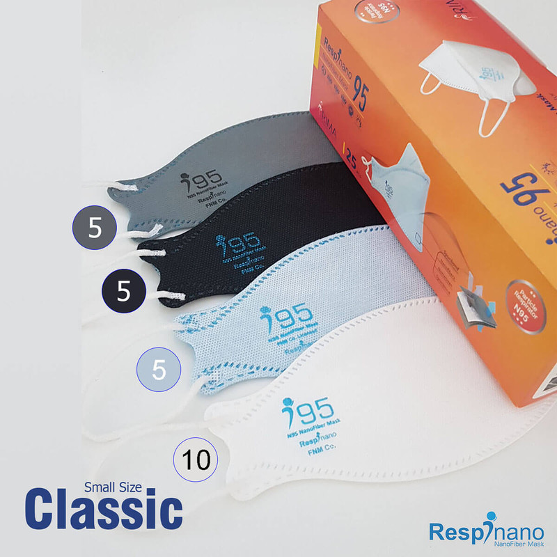 ماسک تنفسی ریما مدل سه بعدی نوجوان N95 نانو کد classic_MF95 بسته 25 عددی