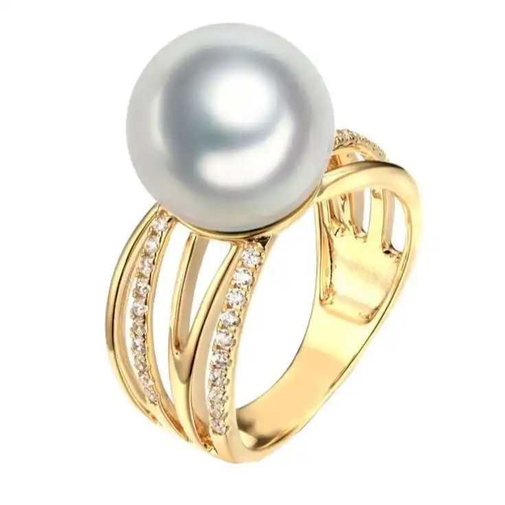 انگشتر طلا 18 عیار زنانه آراقیراتیس مدل مروارید کد Ara0341