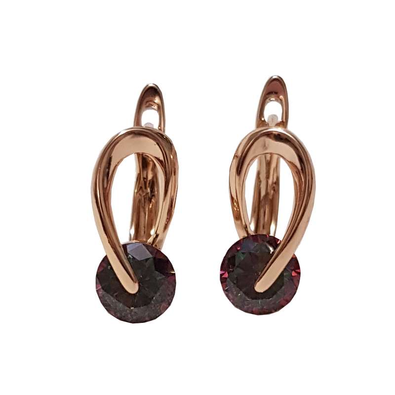 گوشواره زنانه ژوپینگ مدل خامه ای نگین 229 گوشواره زنانه ژوپینگ مدل خامه ای نگین 229